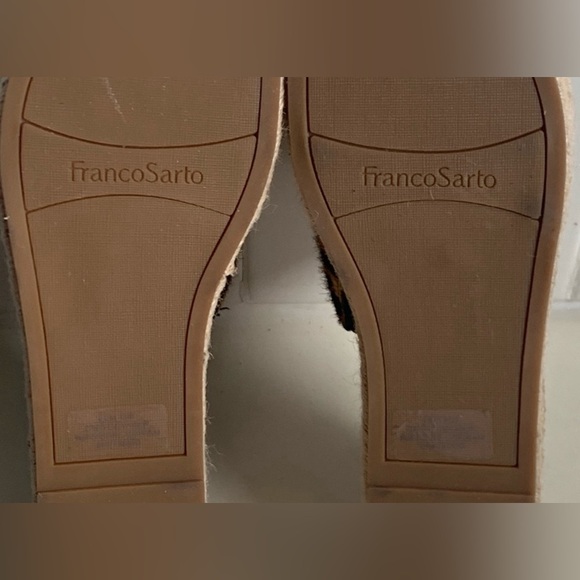 Size 8.5 Franco Sarto Espadrilles Platform slip on Slides Vacation shoes Sandals - Picture 3 of 6